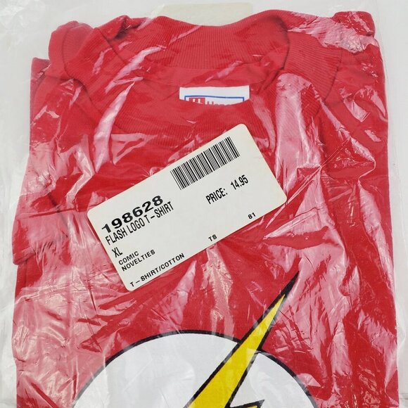 DC Comics Vintage T-Shirt Flash Logo Graphitti 1988 XL NOS Sealed - Picture 6 of 9